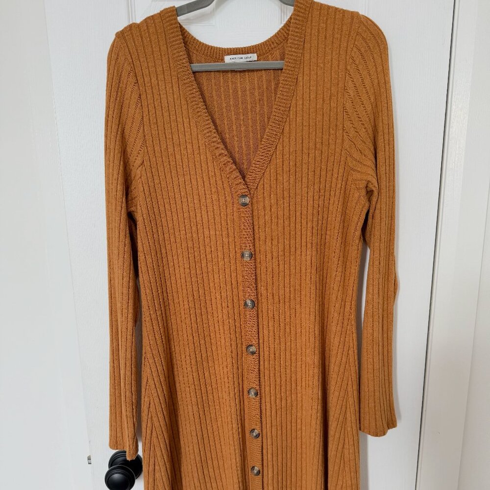 Mustard Knit Midi Dress